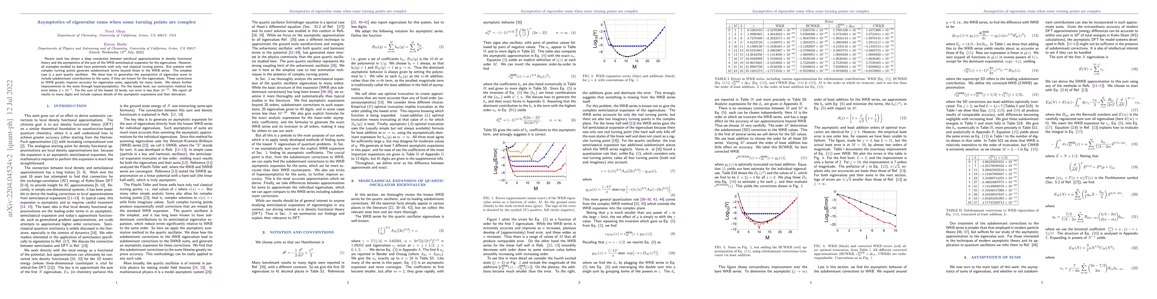 Thumbnail for Asymptotics of eigenvalue sums when some turning points are complex