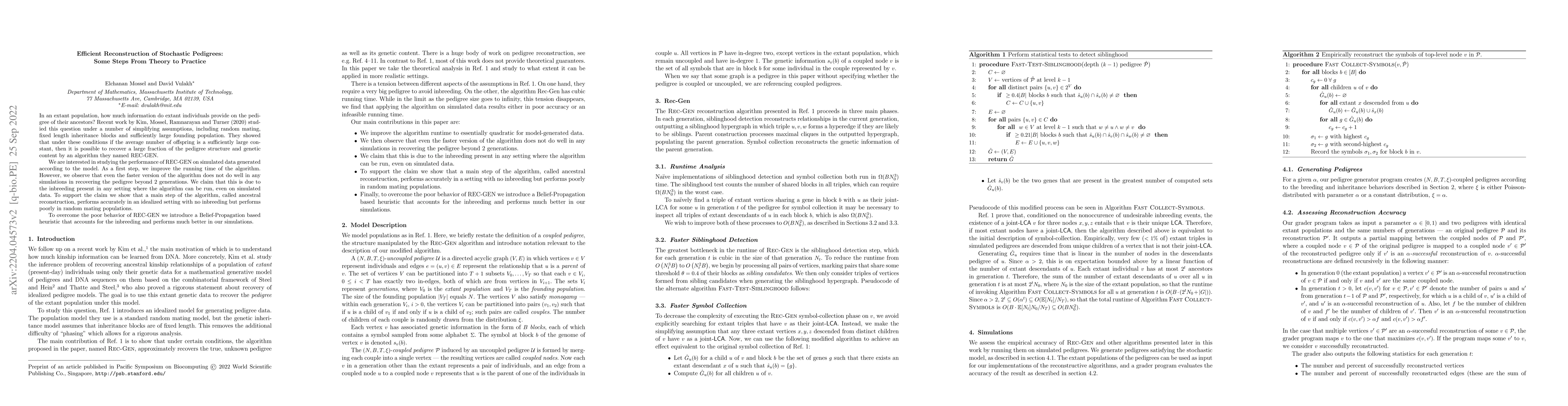 Thumbnail for Efficient Reconstruction of Stochastic Pedigrees: Some Steps From Theory
  to Practice