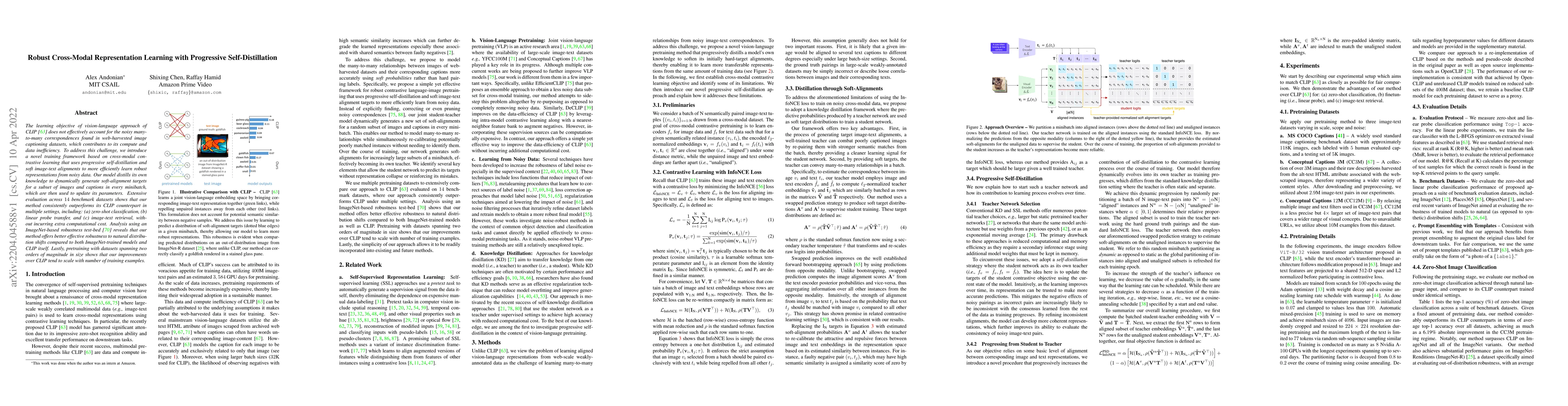 Thumbnail for Robust Cross-Modal Representation Learning with Progressive
  Self-Distillation