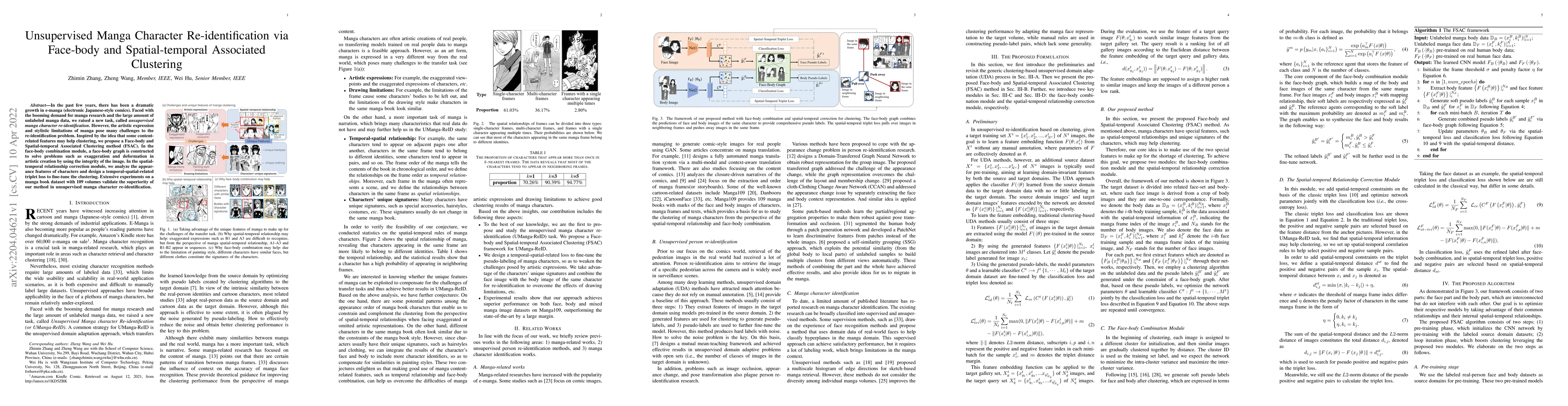 Thumbnail for Unsupervised Manga Character Re-identification via Face-body and
  Spatial-temporal Associated Clustering