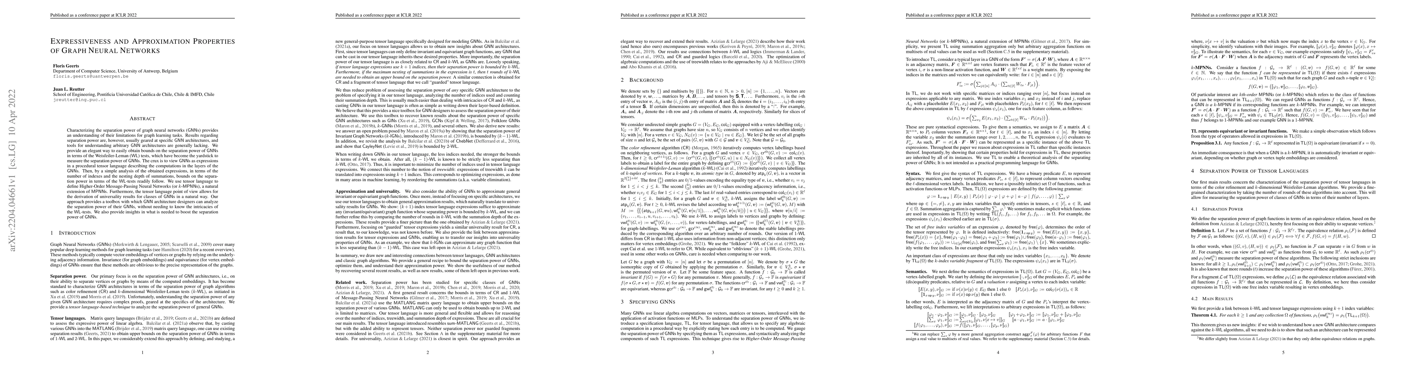 Thumbnail for Expressiveness and Approximation Properties of Graph Neural Networks