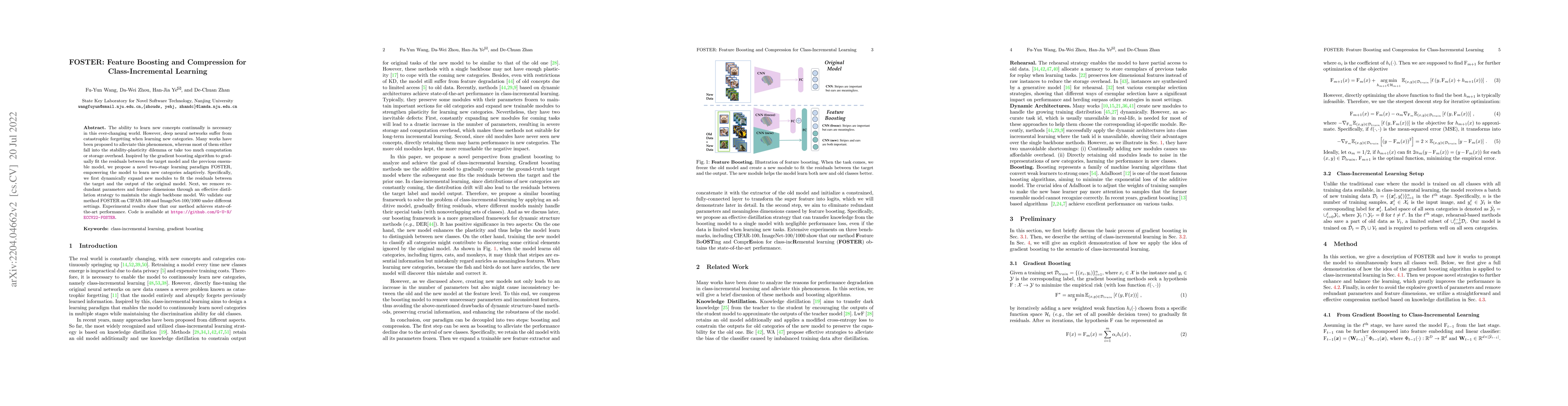 Thumbnail for FOSTER: Feature Boosting and Compression for Class-Incremental Learning