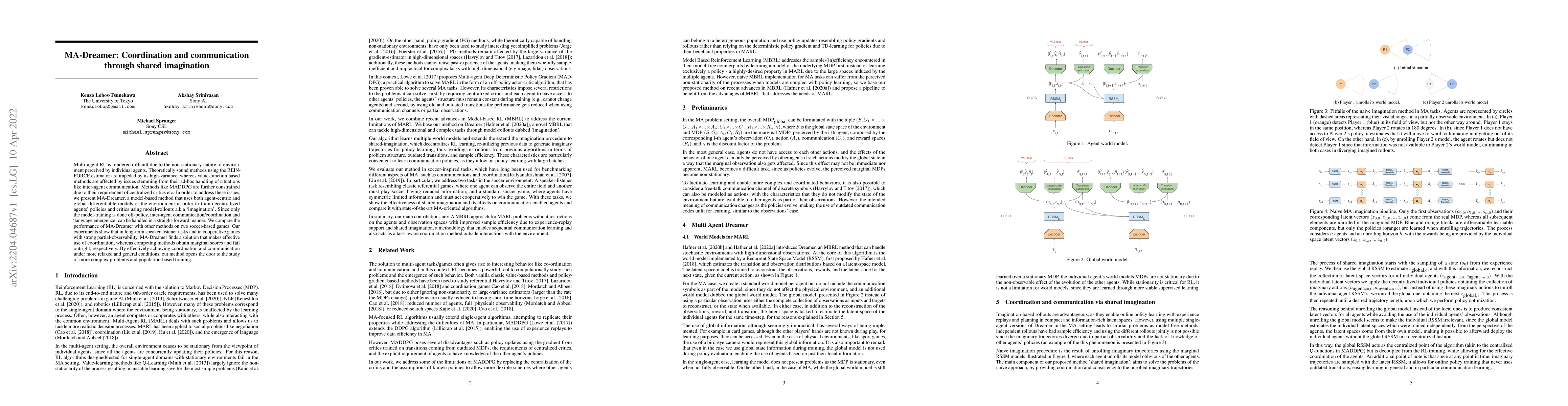 Thumbnail for MA-Dreamer: Coordination and communication through shared imagination