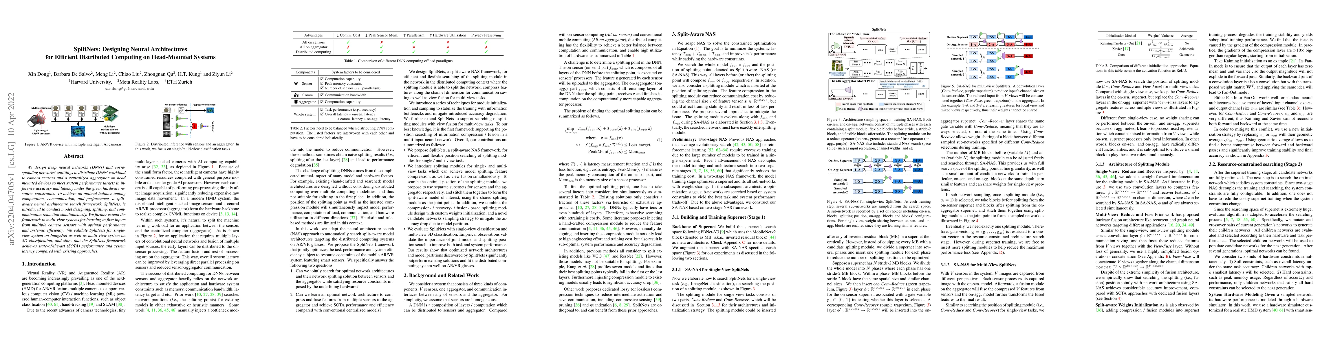 Thumbnail for SplitNets: Designing Neural Architectures for Efficient Distributed
  Computing on Head-Mounted Systems