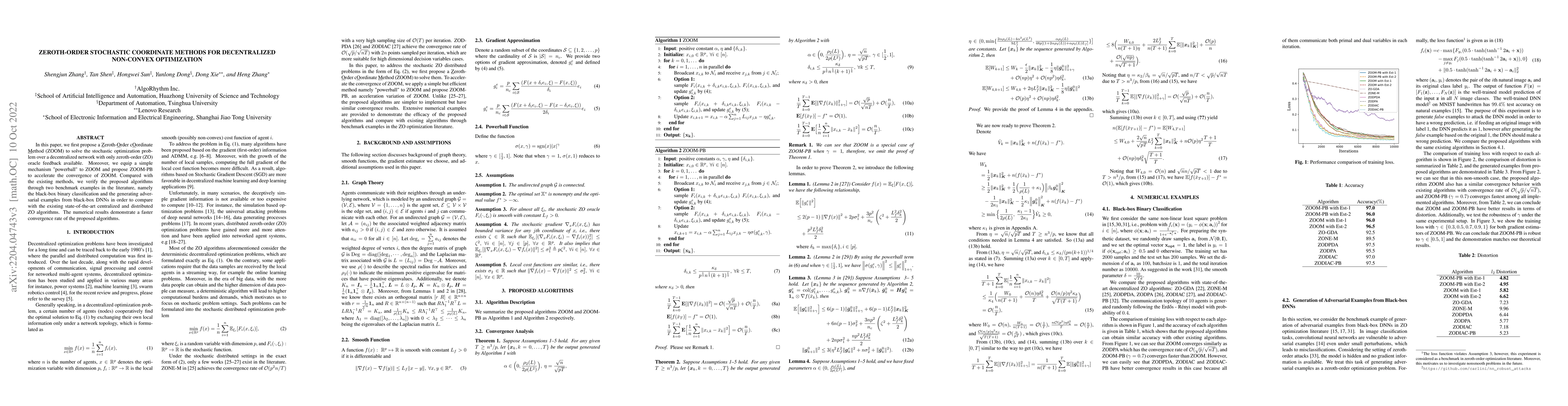 Thumbnail for Zeroth-Order Stochastic Coordinate Methods for Decentralized Non-convex
  Optimization