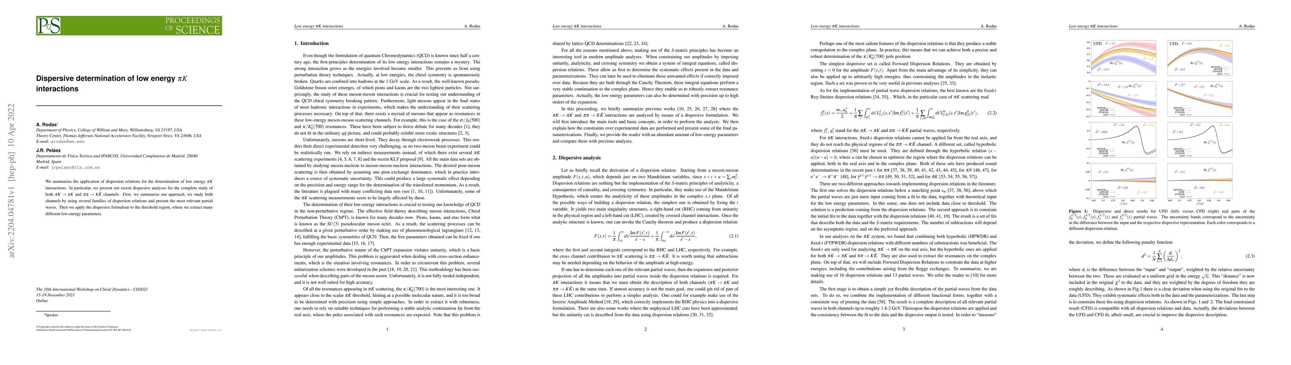 Thumbnail for Dispersive determination of low energy $\pi K$ interactions