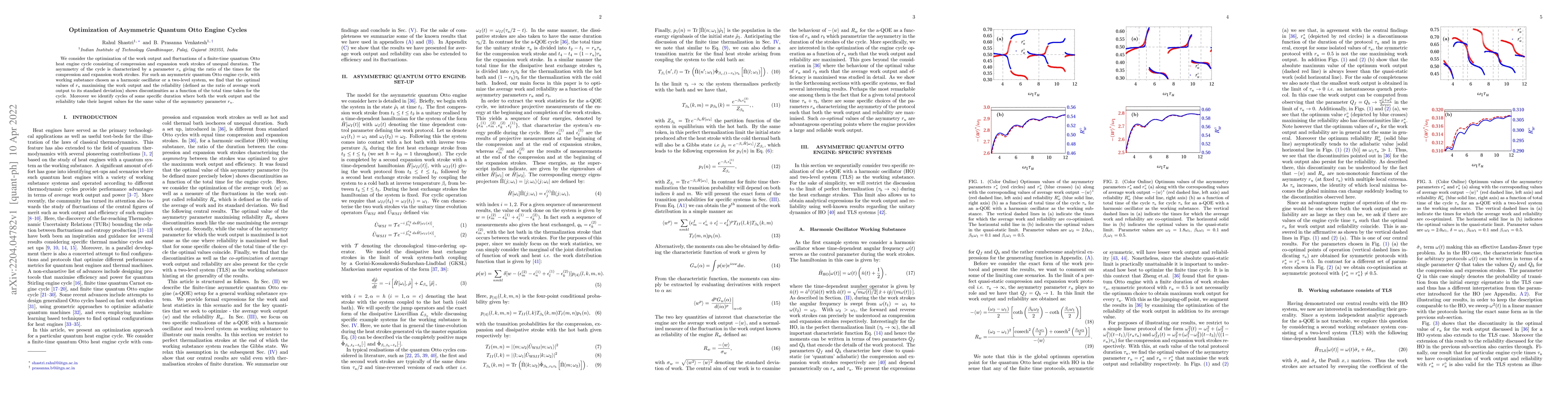 Thumbnail for Optimization of Asymmetric Quantum Otto Engine Cycles