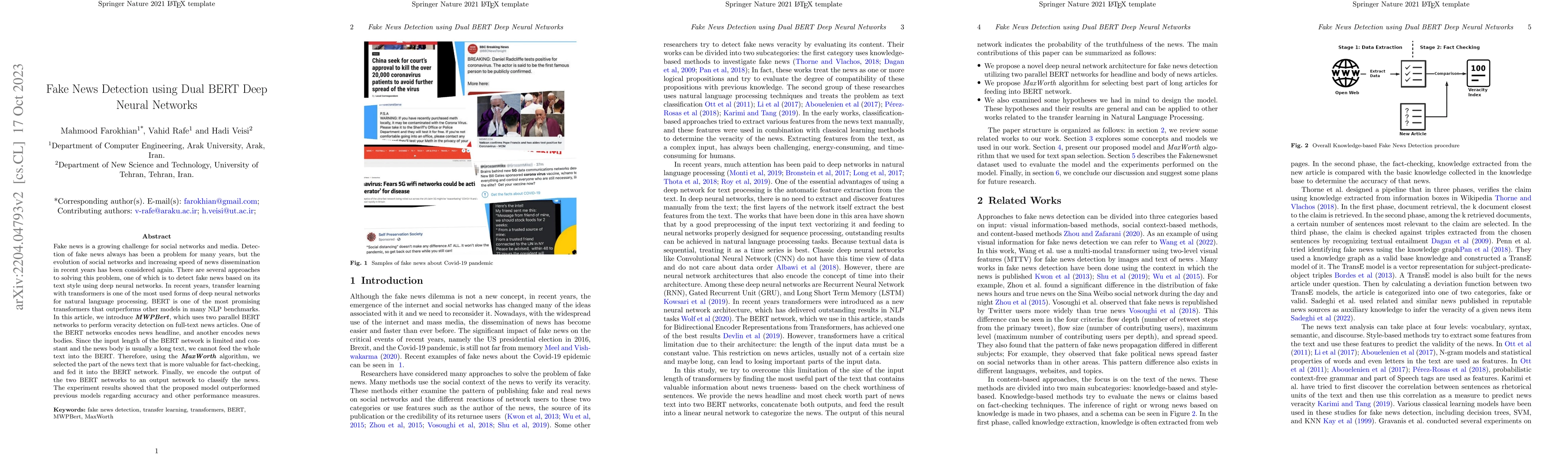 Thumbnail for Fake news detection using parallel BERT deep neural networks