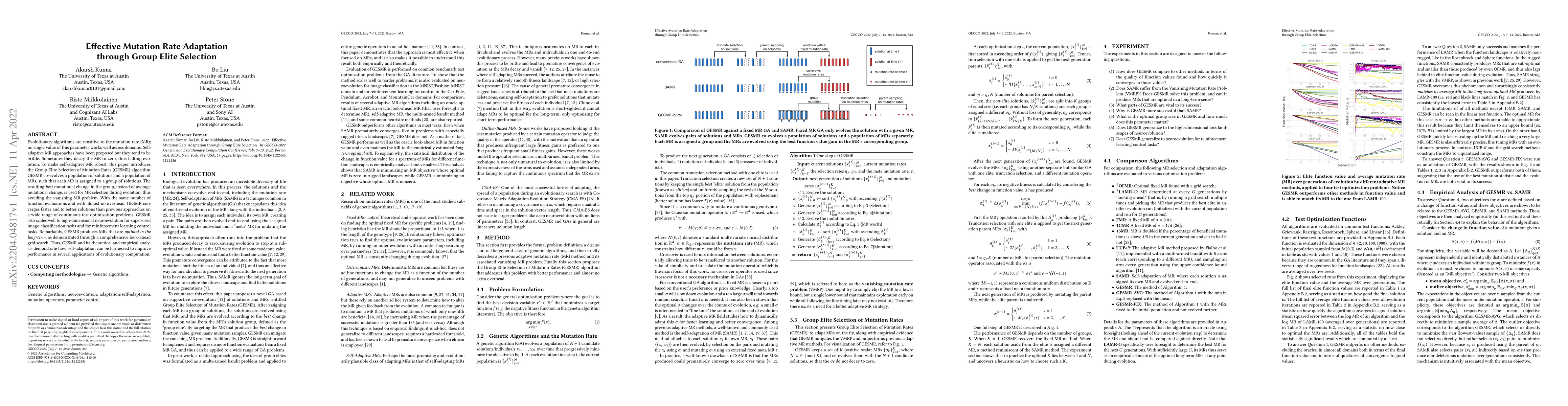 Thumbnail for Effective Mutation Rate Adaptation through Group Elite Selection