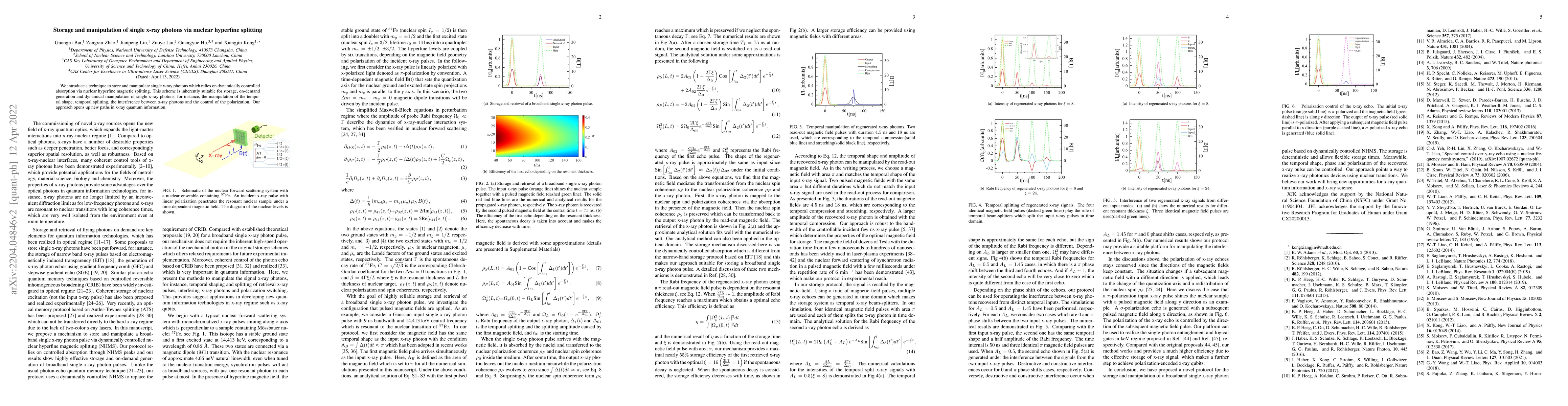 Thumbnail for Storage and manipulation of single x-ray photons via nuclear hyperfine
  splitting