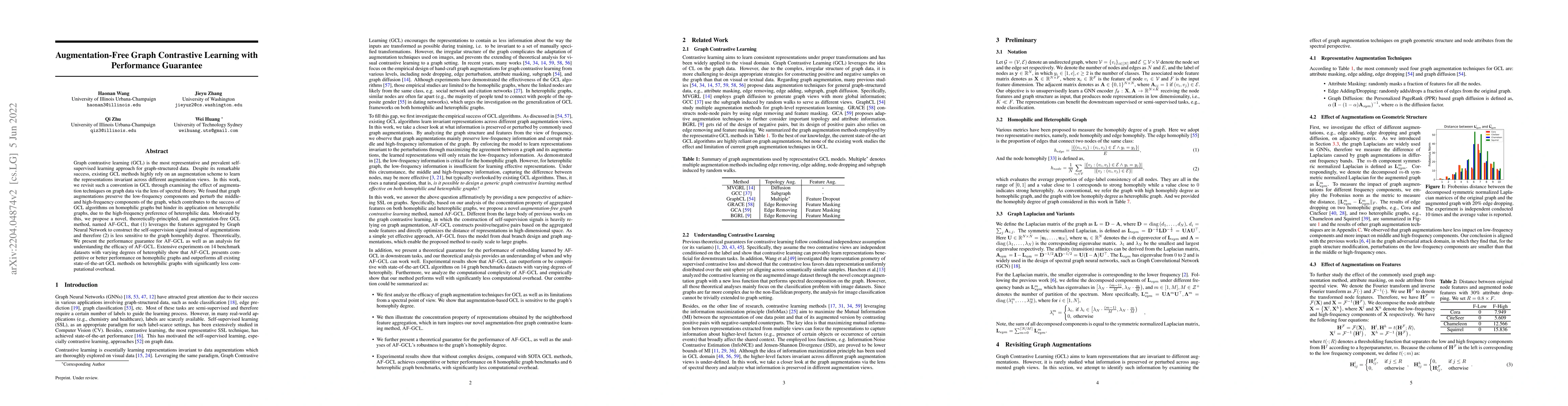 Thumbnail for Augmentation-Free Graph Contrastive Learning with Performance Guarantee