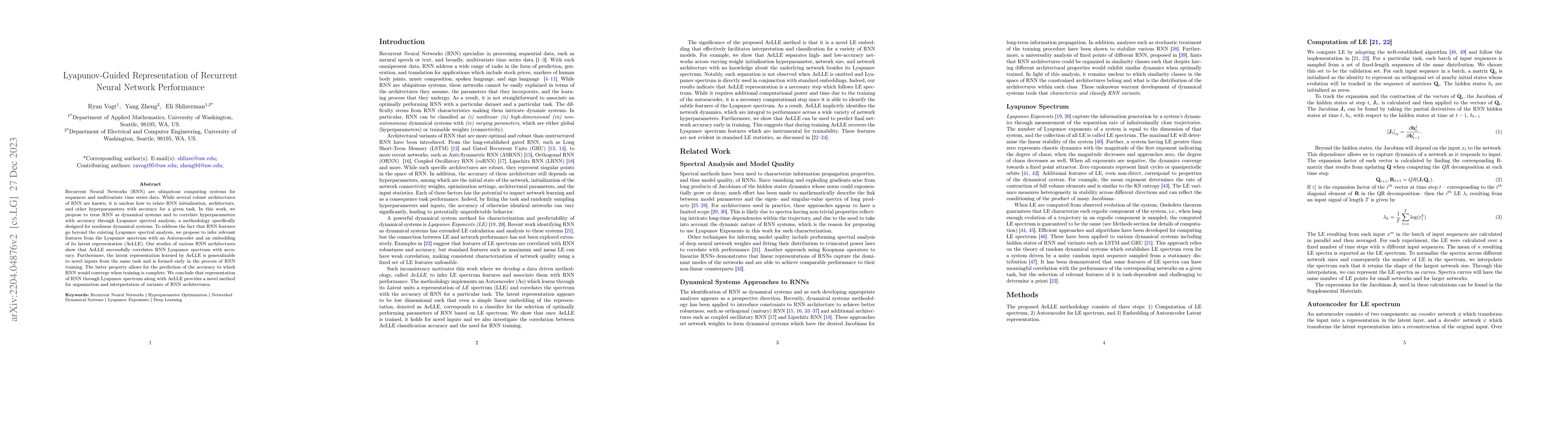 Thumbnail for Lyapunov-Guided Representation of Recurrent Neural Network Performance