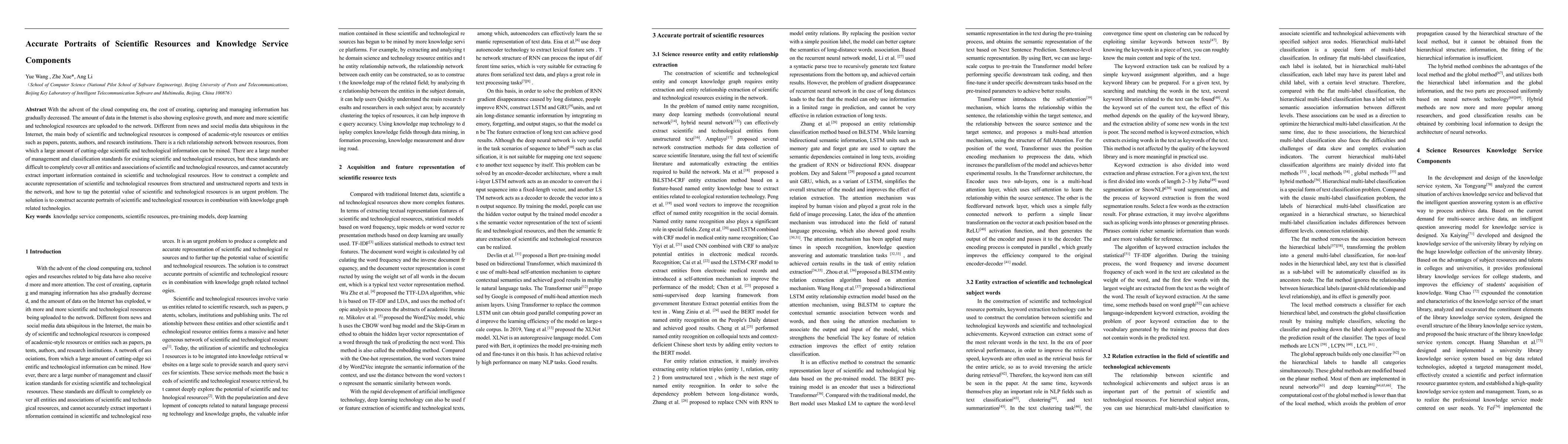 Thumbnail for Accurate Portraits of Scientific Resources and Knowledge Service
  Components