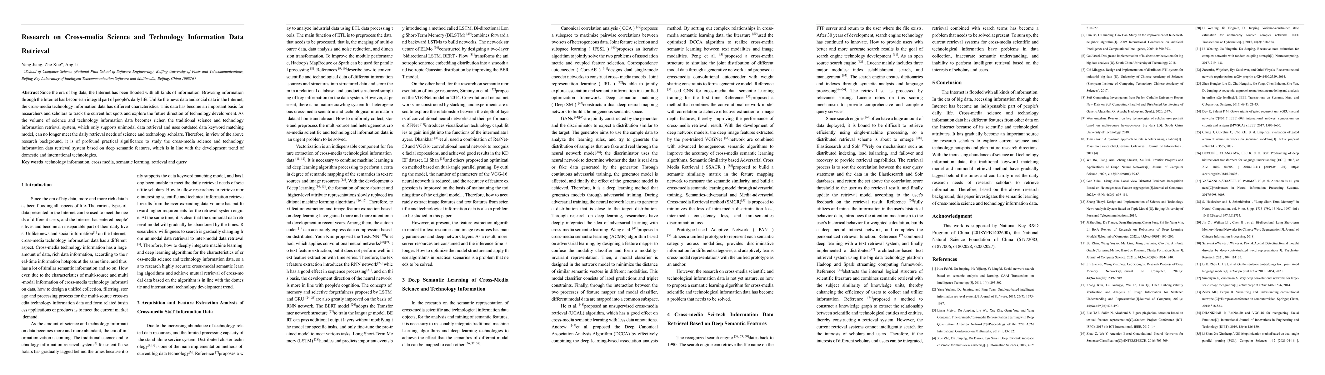 Thumbnail for Research on Cross-media Science and Technology Information Data
  Retrieval
