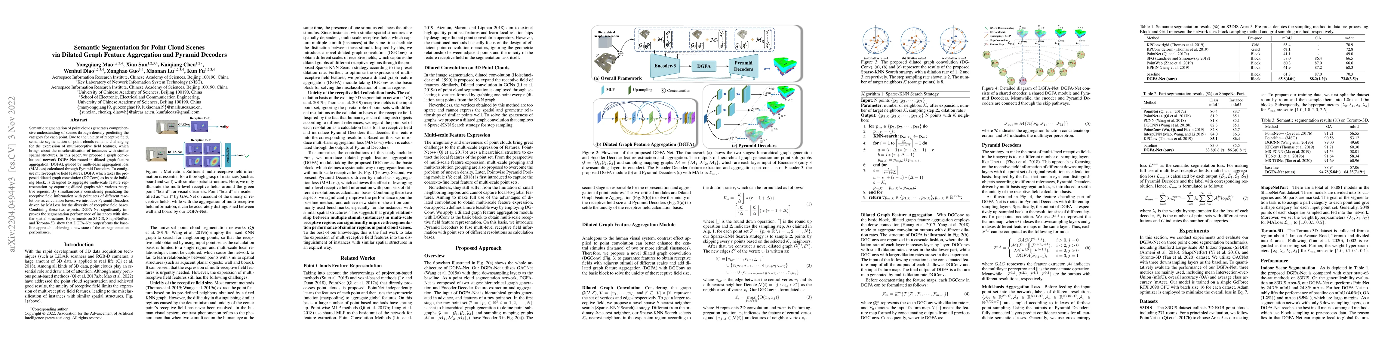 Thumbnail for Semantic Segmentation for Point Cloud Scenes via Dilated Graph Feature
  Aggregation and Pyramid Decoders