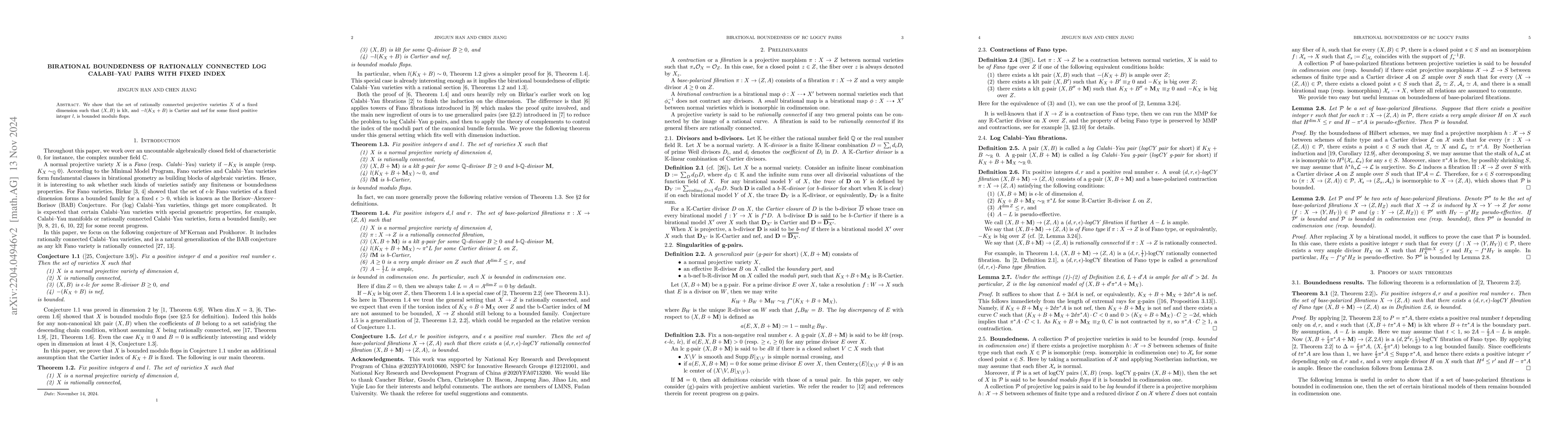 Thumbnail for Birational boundedness of rationally connected log Calabi-Yau pairs with
  fixed index