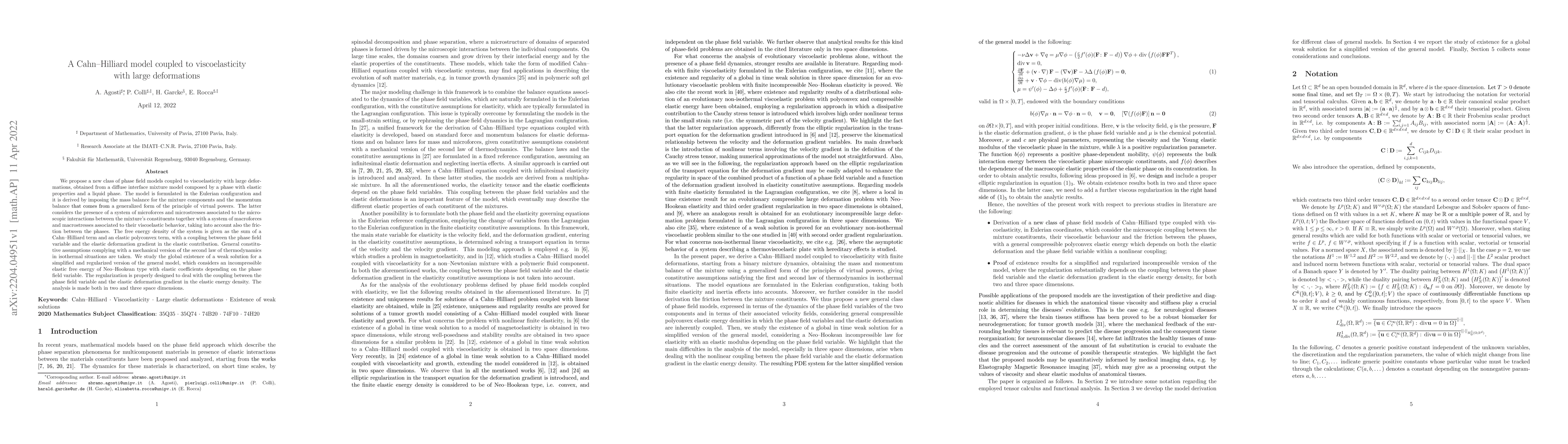 Thumbnail for A Cahn-Hilliard model coupled to viscoelasticity with large deformations