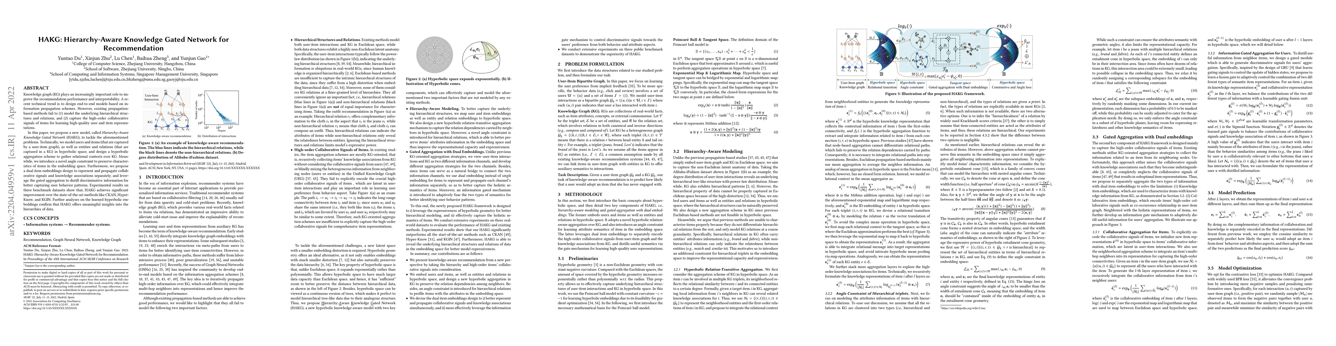 Thumbnail for HAKG: Hierarchy-Aware Knowledge Gated Network for Recommendation
