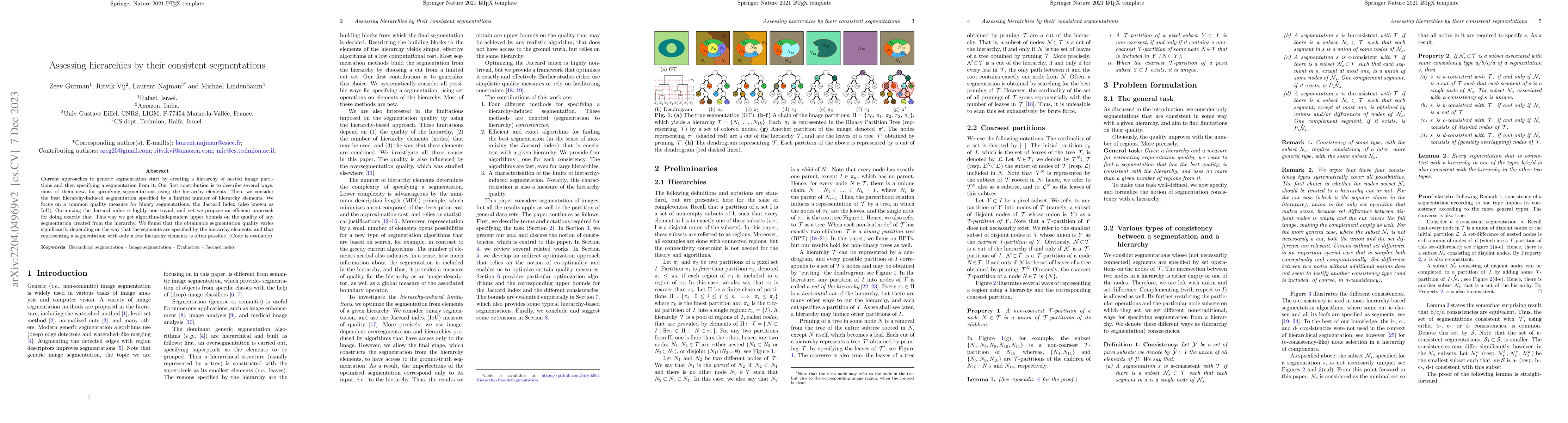 Thumbnail for Assessing hierarchies by their consistent segmentations