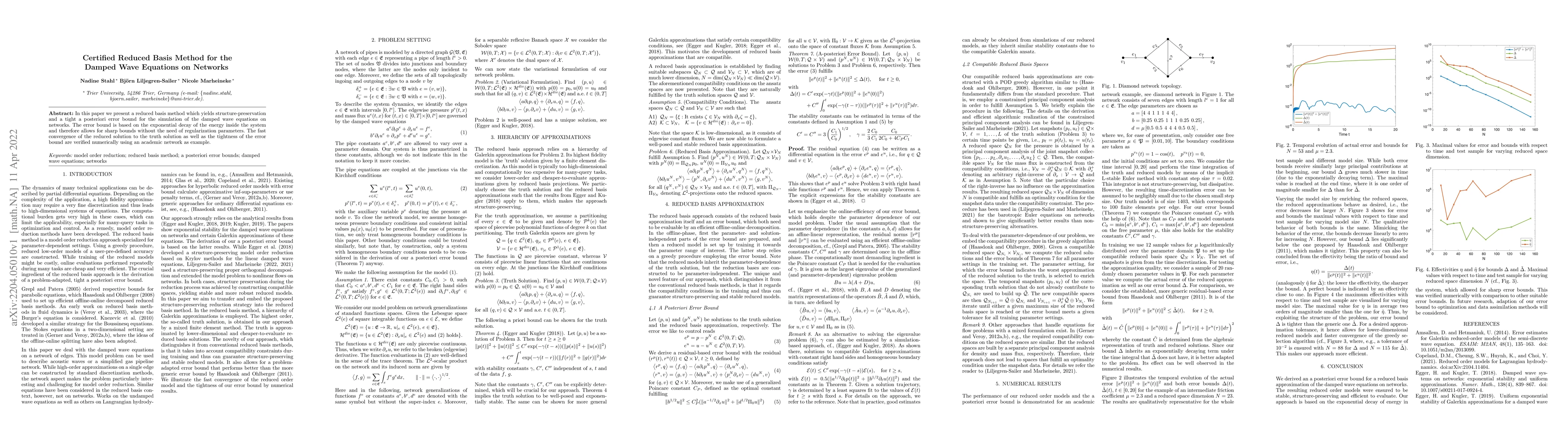 Thumbnail for Certified Reduced Basis Method for the Damped Wave Equations on Networks