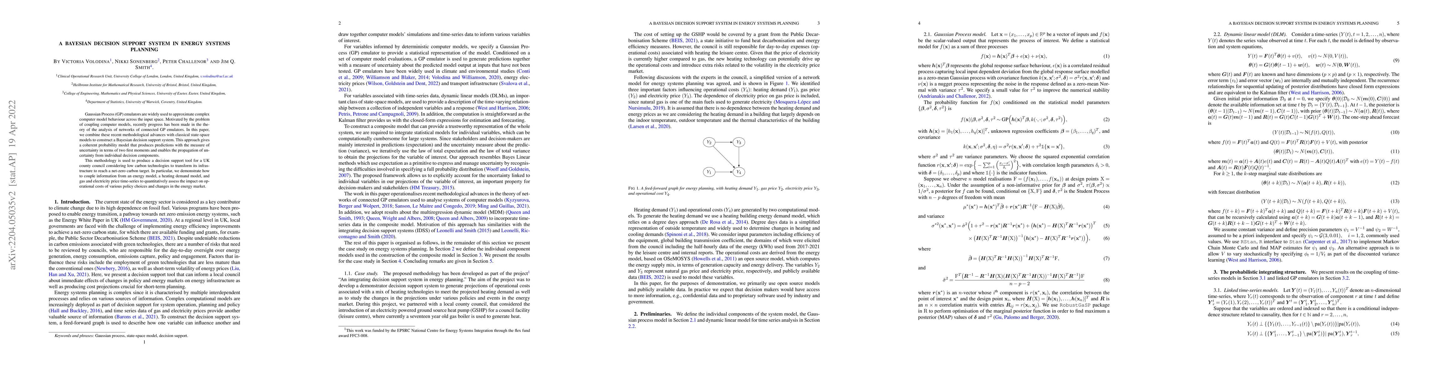 Thumbnail for A Bayesian Decision Support System in Energy Systems Planning