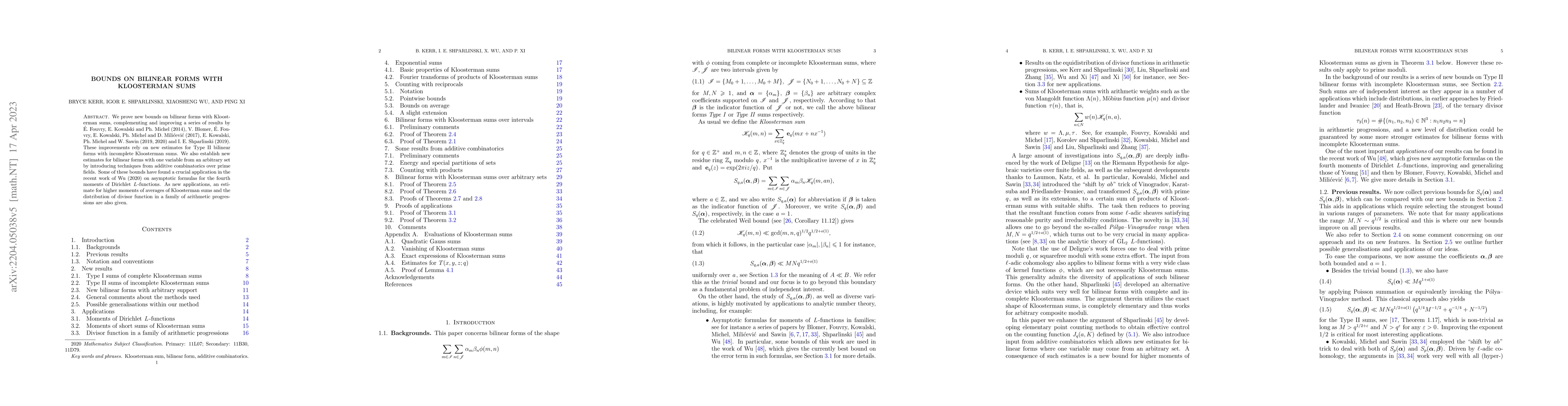 Thumbnail for Bounds on bilinear forms with Kloosterman sums