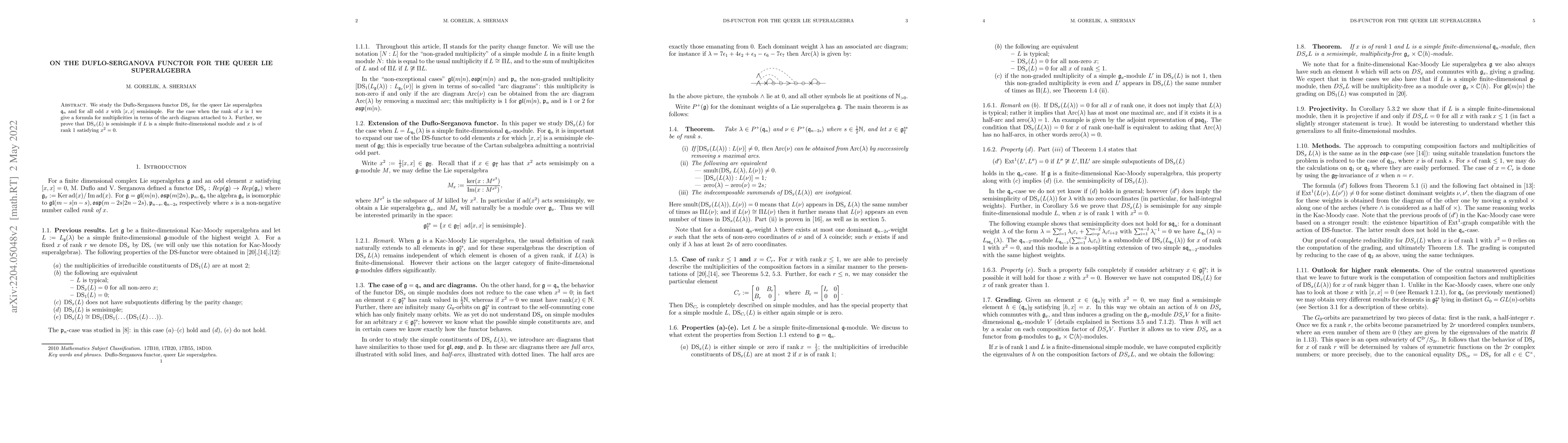 Thumbnail for On the Duflo-Serganova functor for the queer Lie superalgebra