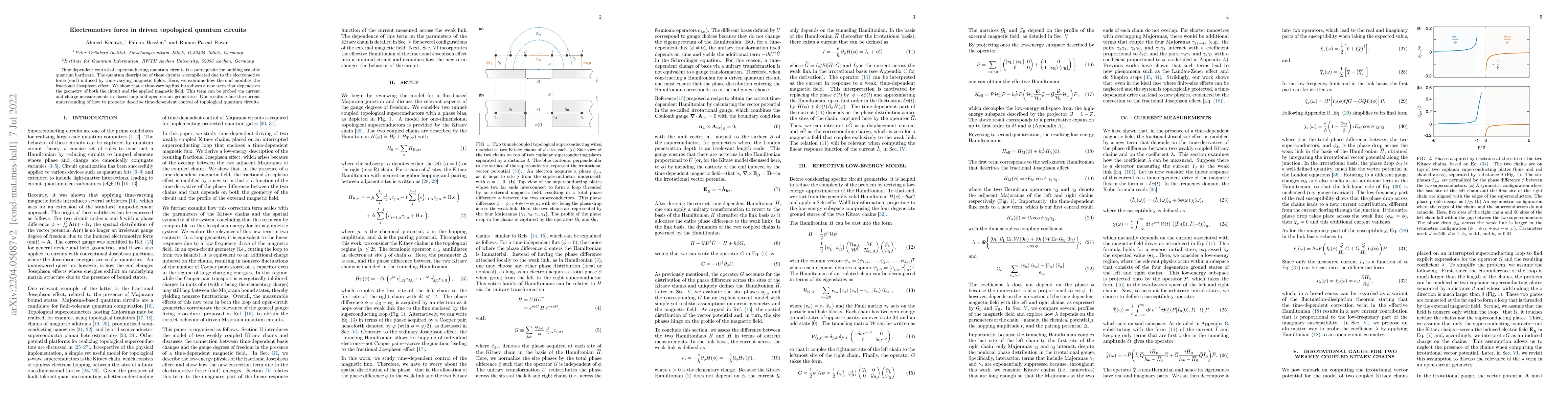 Thumbnail for Electromotive force in driven topological quantum circuits