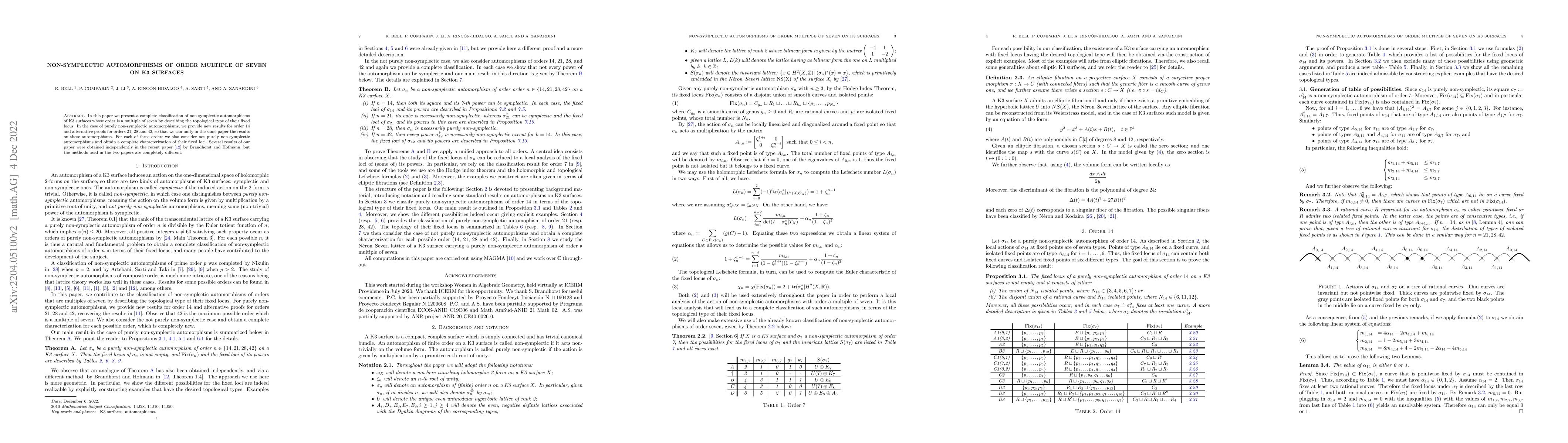 Thumbnail for Non-symplectic automorphisms of order multiple of seven on K3 surfaces