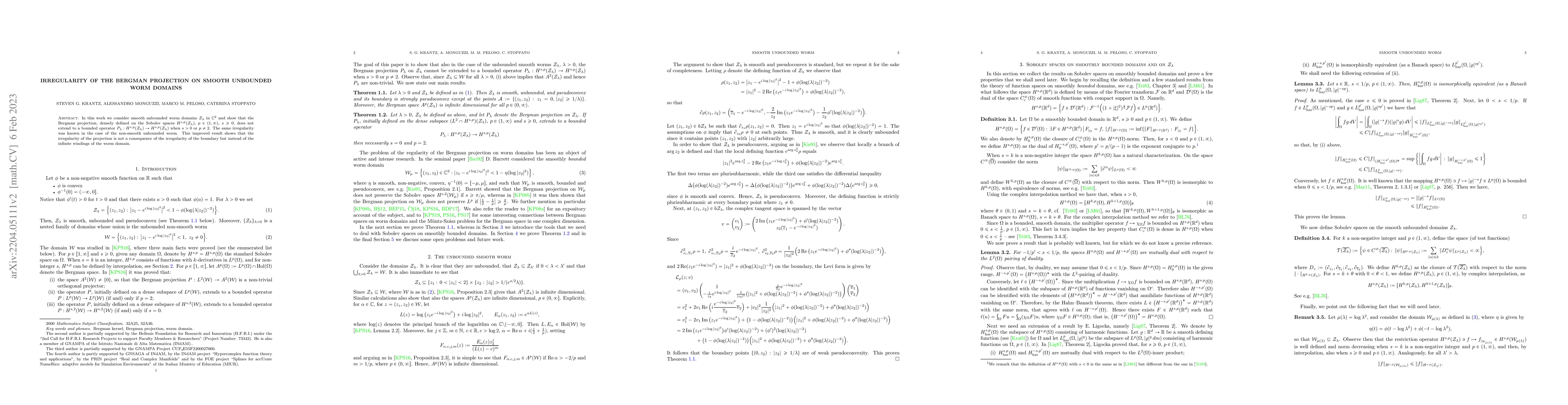 Thumbnail for Irregularity of the Bergman projection on smooth unbounded worm domains