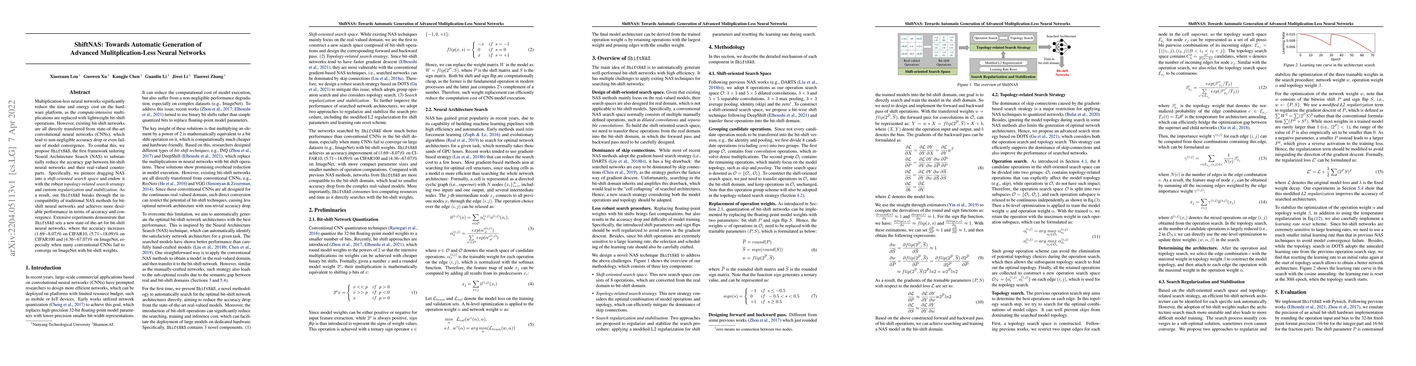 Thumbnail for ShiftNAS: Towards Automatic Generation of Advanced Mulitplication-Less
  Neural Networks