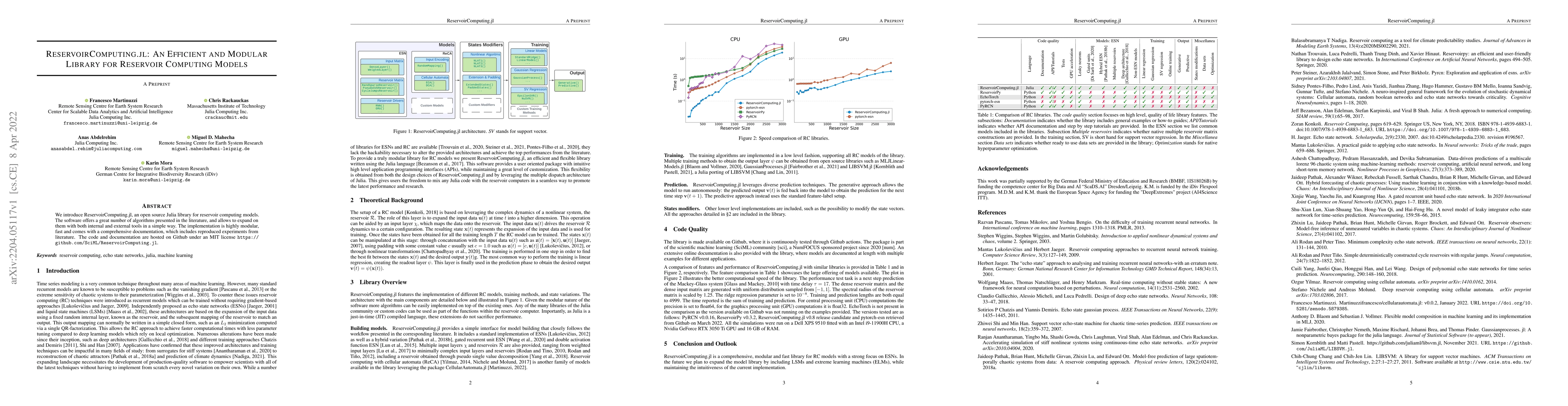 Thumbnail for ReservoirComputing.jl: An Efficient and Modular Library for Reservoir
  Computing Models