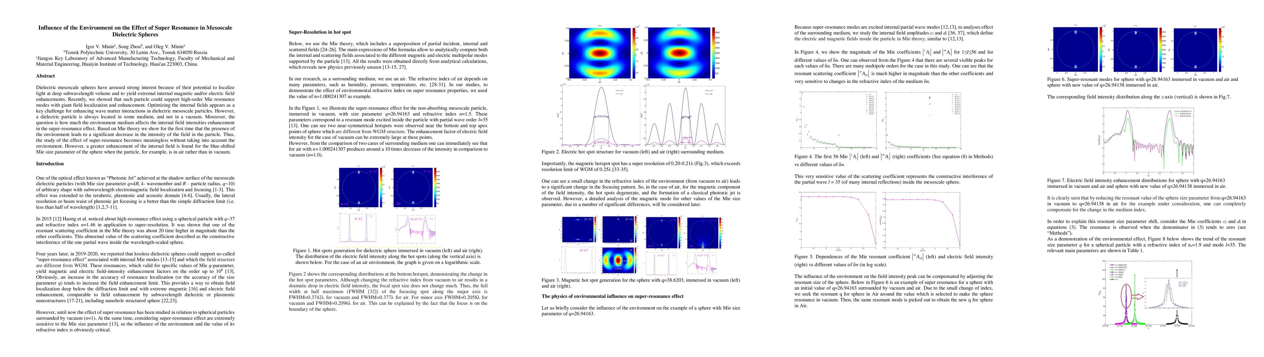Thumbnail for Influence of the Environment on the Effect of Super Resonance in
  Mesoscale Dielectric Spheres