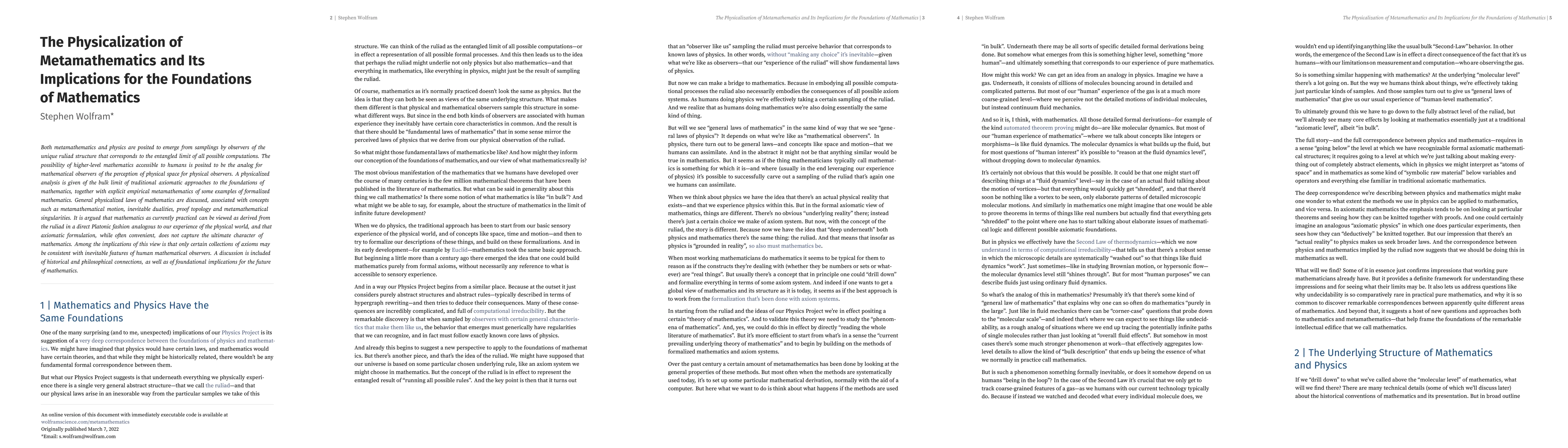 Thumbnail for The Physicalization of Metamathematics and Its Implications for the
  Foundations of Mathematics