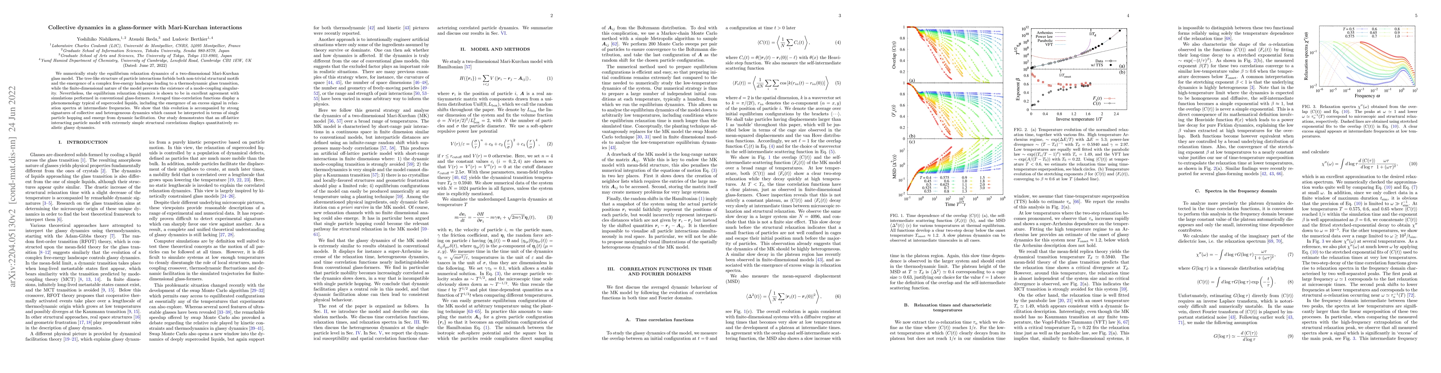 Thumbnail for Collective dynamics in a glass-former with Mari-Kurchan interactions