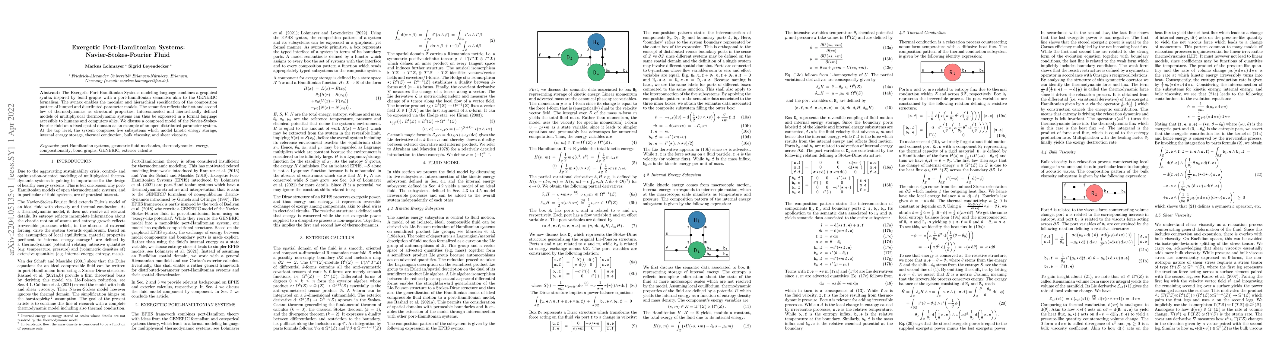 Thumbnail for Exergetic Port-Hamiltonian Systems: Navier-Stokes-Fourier Fluid