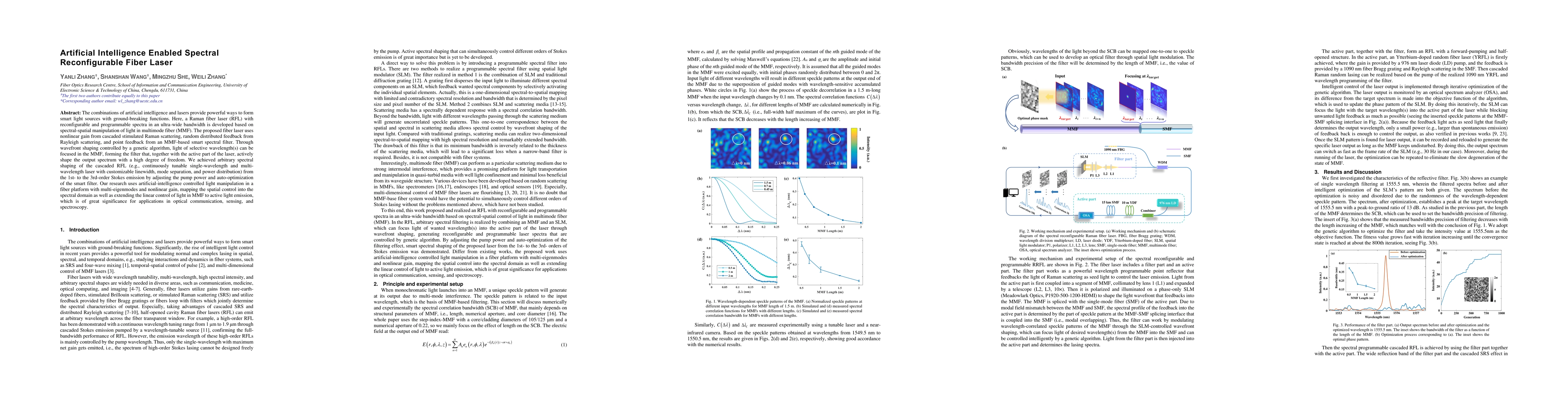 Thumbnail for Artificial Intelligence Enabled Spectral Reconfigurable Fiber Laser