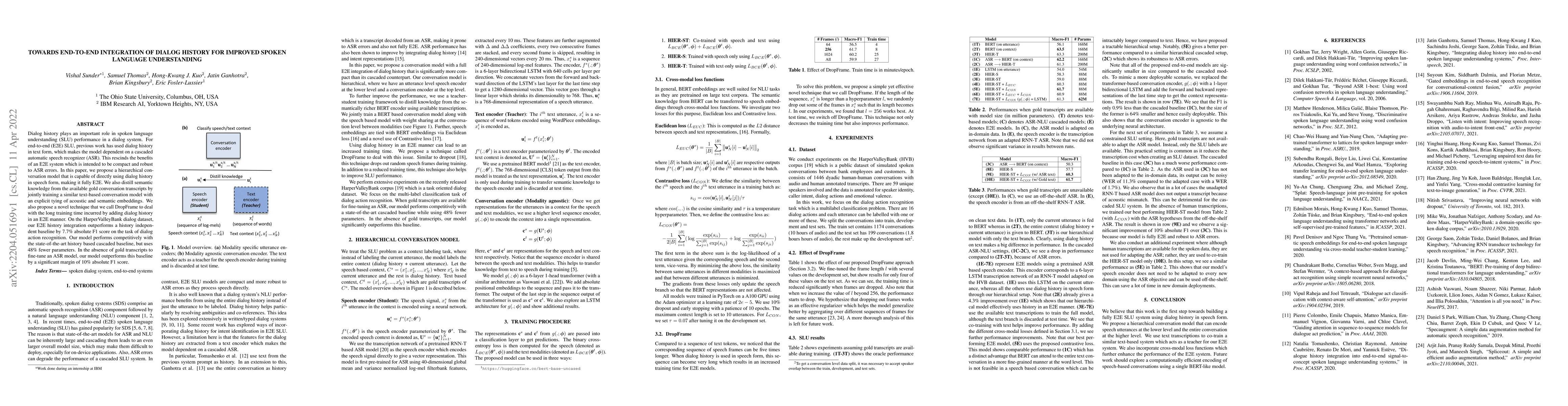 Thumbnail for Towards End-to-End Integration of Dialog History for Improved Spoken
  Language Understanding