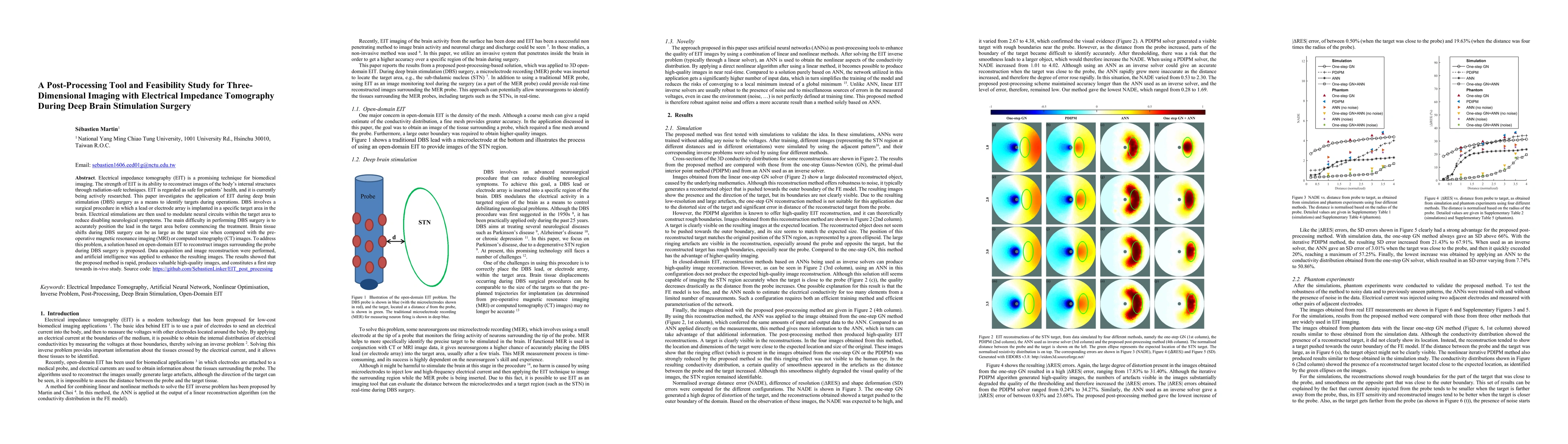 Thumbnail for A Post-Processing Tool and Feasibility Study for Three-Dimensional
  Imaging with Electrical Impedance Tomography During Deep Brain Stimulation
  Surgery
