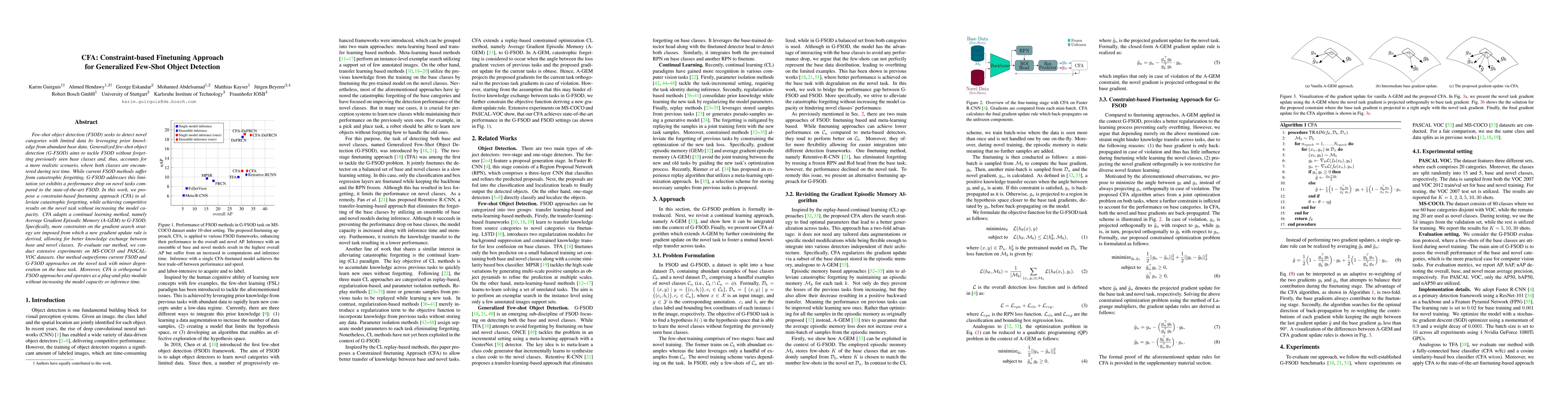 Thumbnail for CFA: Constraint-based Finetuning Approach for Generalized Few-Shot
  Object Detection