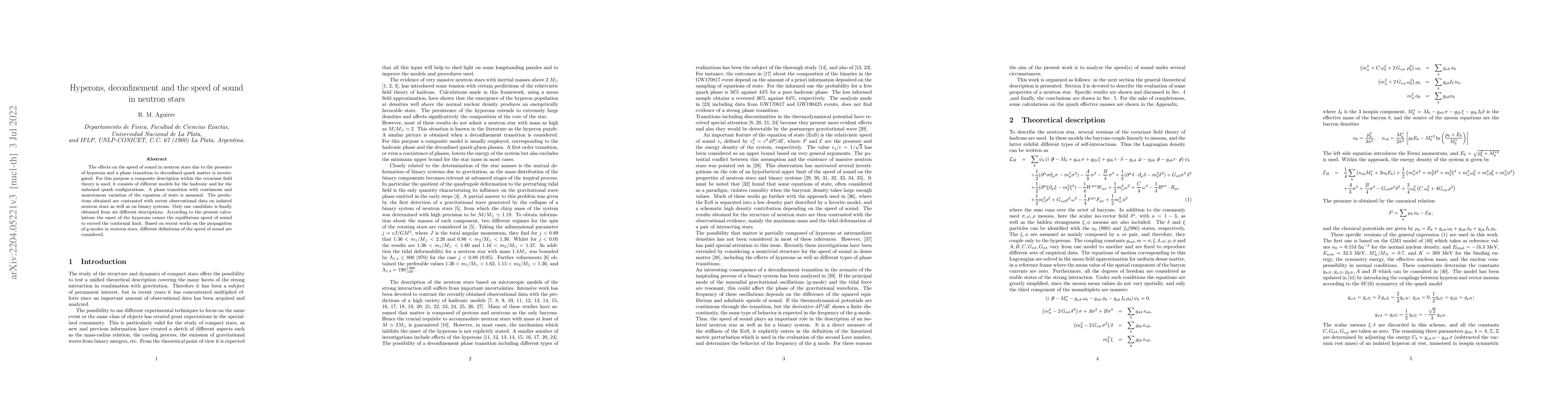 Thumbnail for Hyperons, deconfinement and the speed of sound in neutron stars