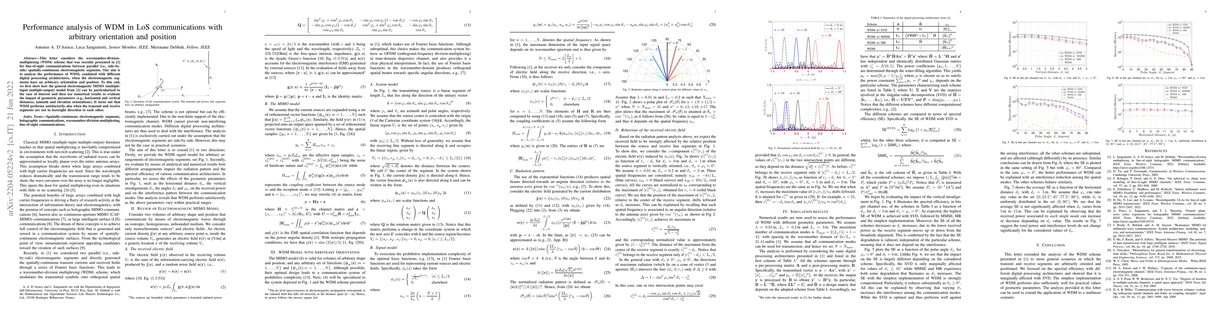 Thumbnail for Performance analysis of WDM in LoS communications with arbitrary
  orientation and position