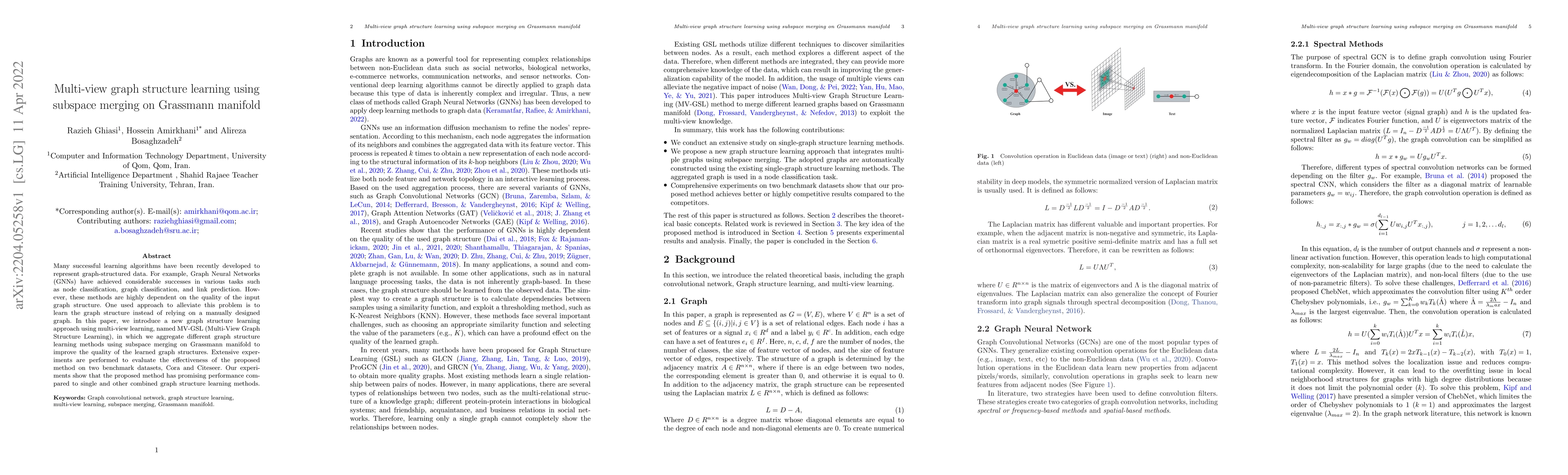 Thumbnail for Multi-view graph structure learning using subspace merging on Grassmann
  manifold