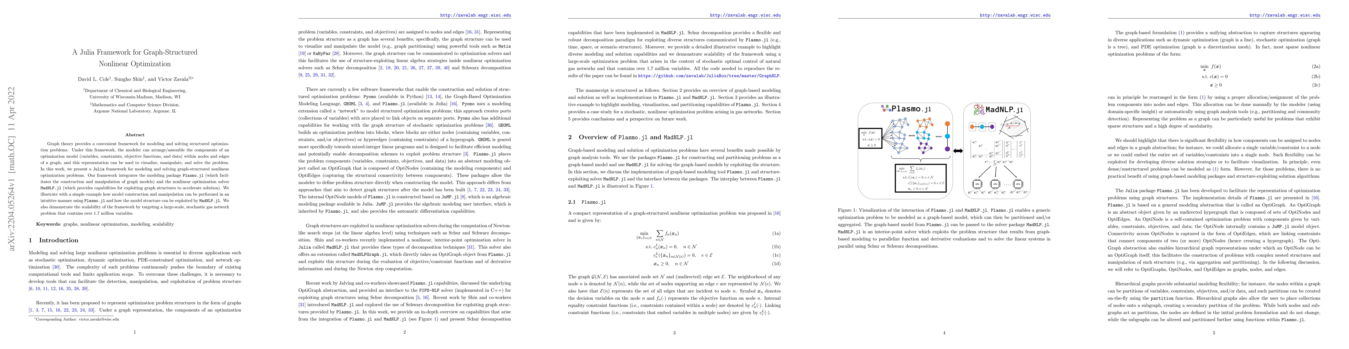 Thumbnail for A Julia Framework for Graph-Structured Nonlinear Optimization