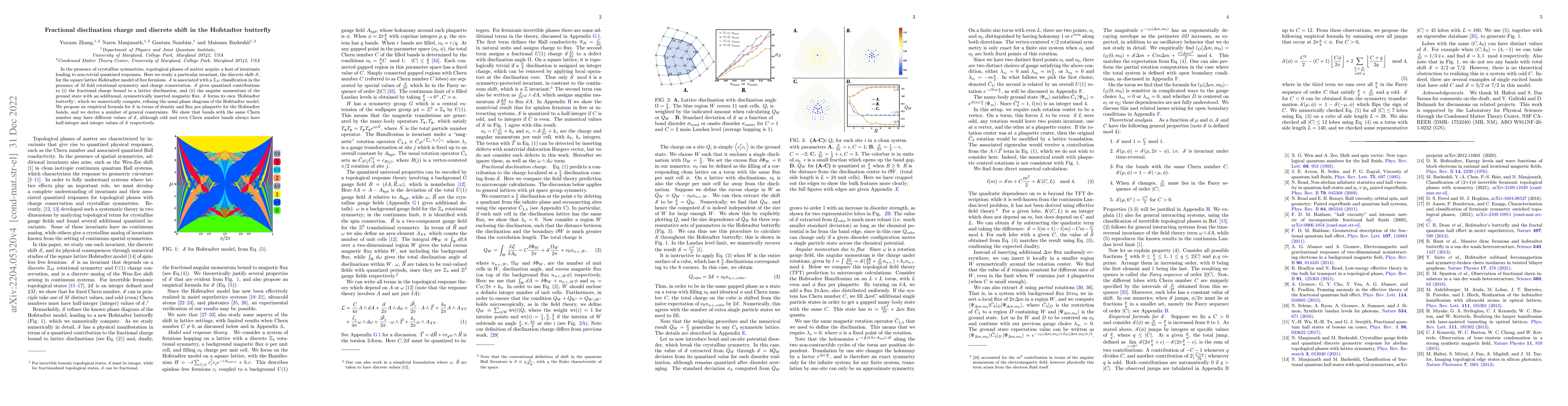 Thumbnail for Fractional disclination charge and discrete shift in the Hofstadter
  butterfly