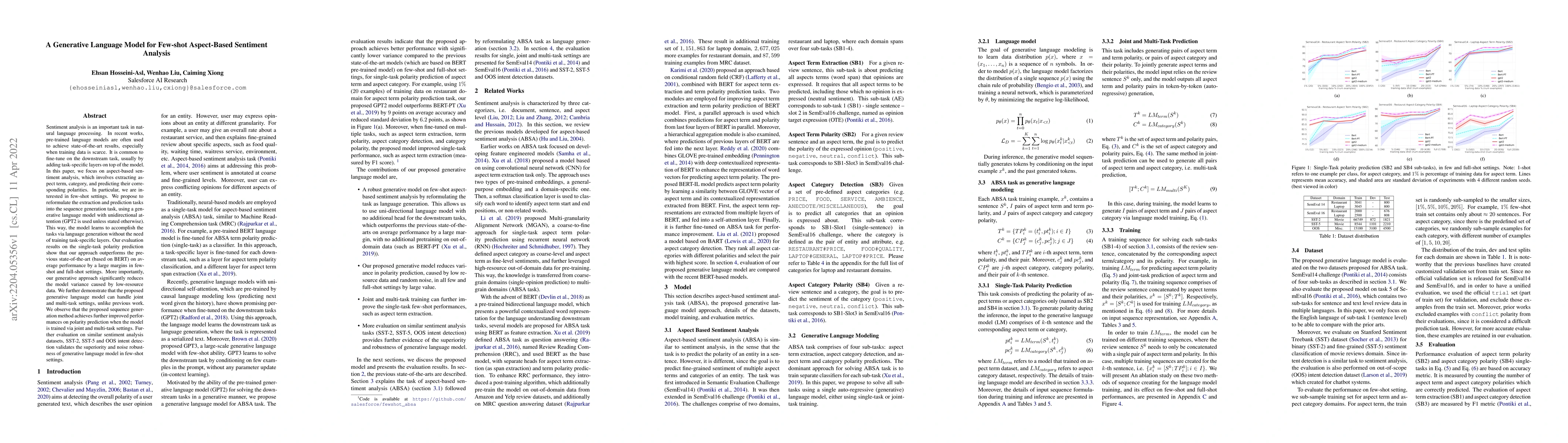 Thumbnail for A Generative Language Model for Few-shot Aspect-Based Sentiment Analysis