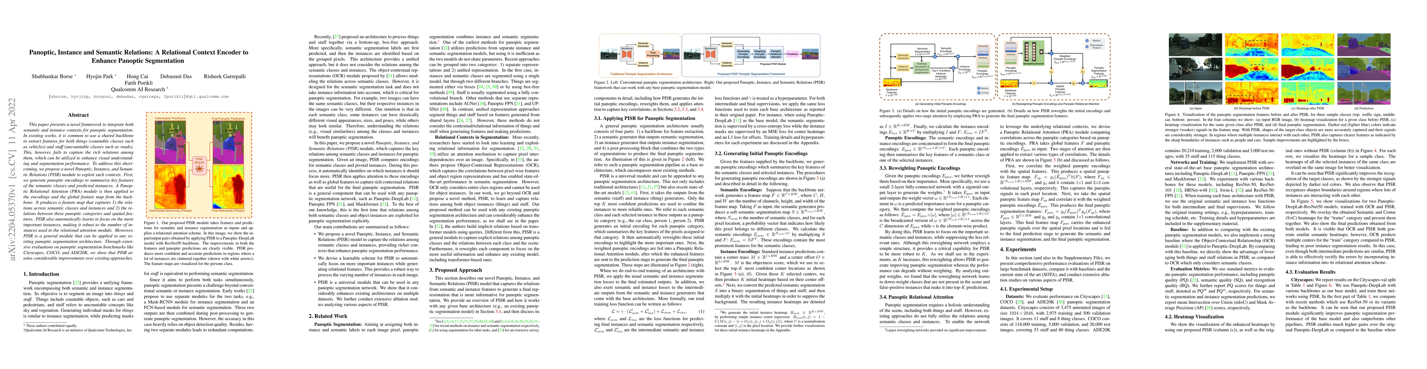 Thumbnail for Panoptic, Instance and Semantic Relations: A Relational Context Encoder
  to Enhance Panoptic Segmentation