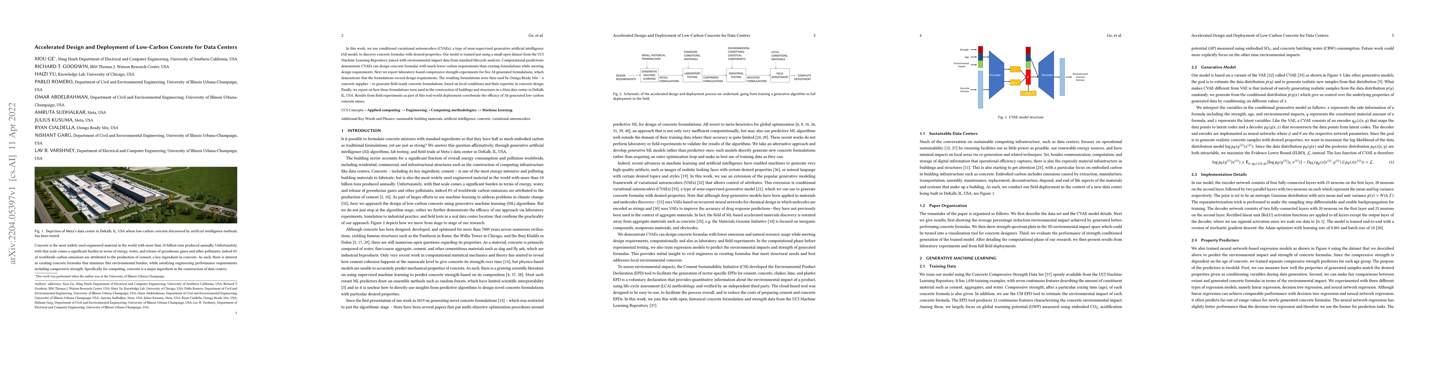 Thumbnail for Accelerated Design and Deployment of Low-Carbon Concrete for Data
  Centers