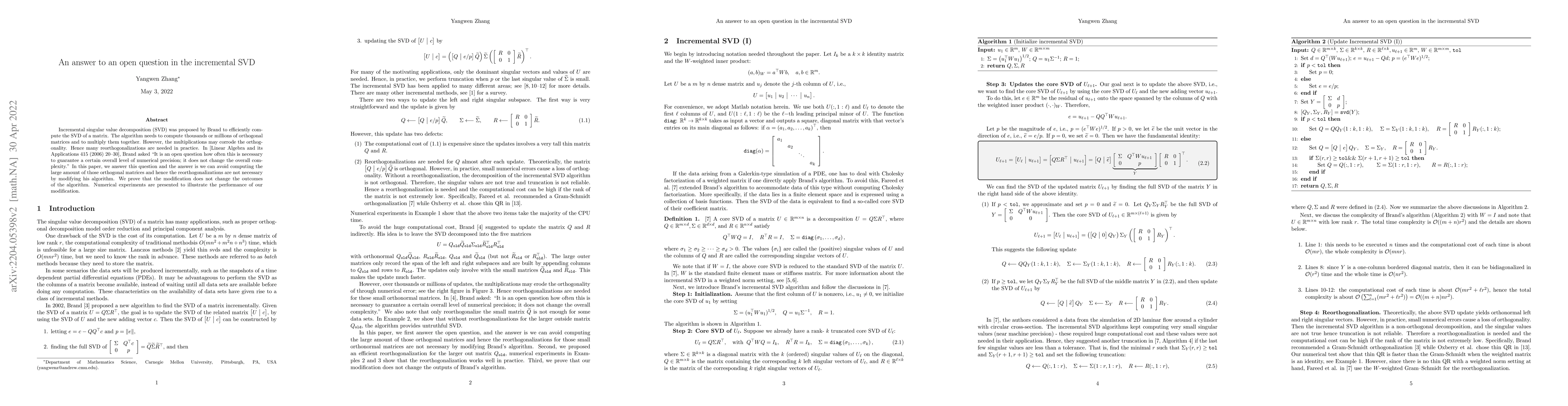 Thumbnail for An answer to an open question in the incremental SVD