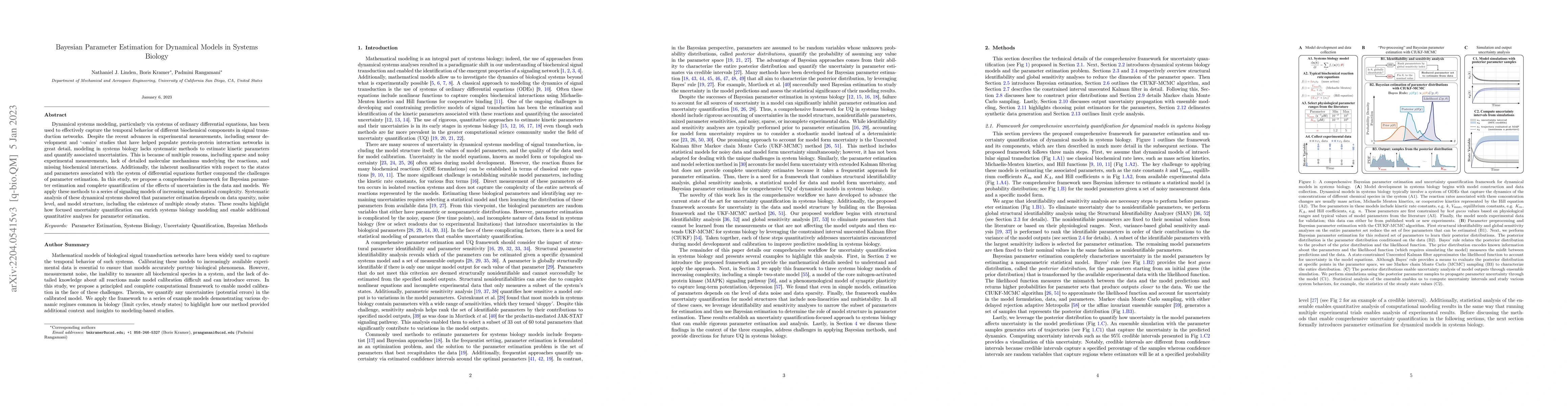 Thumbnail for Bayesian Parameter Estimation for Dynamical Models in Systems Biology